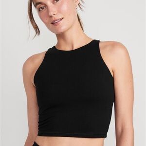 Old Navy PowerChill High-Neck Top Black Size Small
